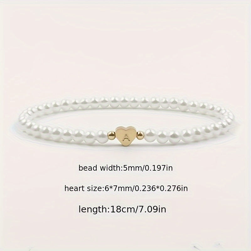Chic A-Z Herz Initial Armband