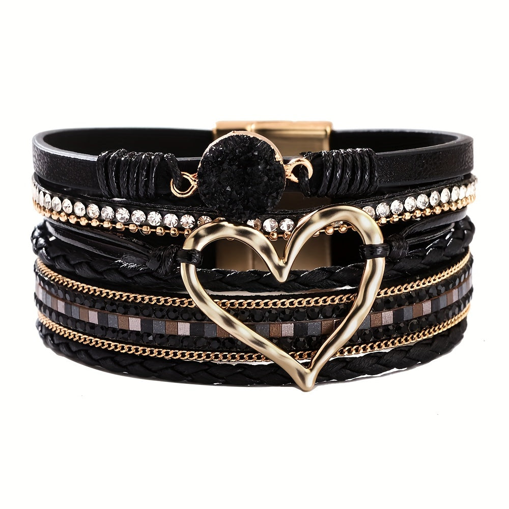 Bohemian Mehrschichtige Lederarmband