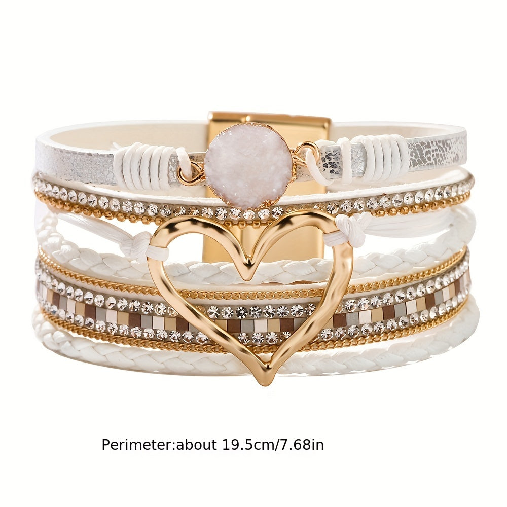Bohemian Mehrschichtige Lederarmband