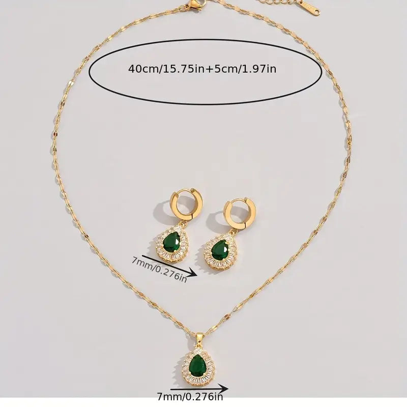 Opulentes Smaragd-Schmuckset