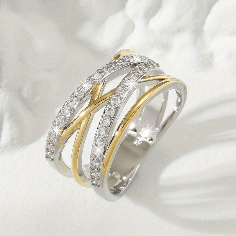 Luxuriöser Zirkonia-Ewigkeit-Ring