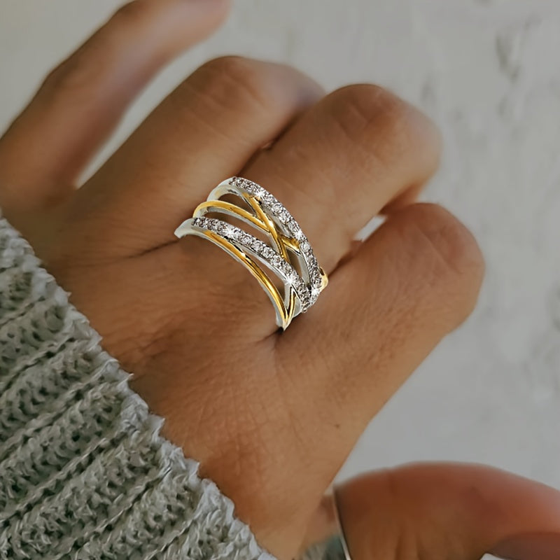 Luxuriöser Zirkonia-Ewigkeit-Ring
