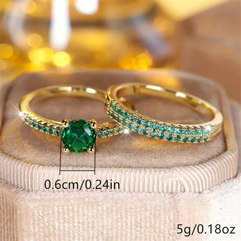 Moni Smaragd Duo Ringe