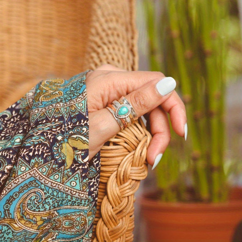 Boho Vintage Türkisring