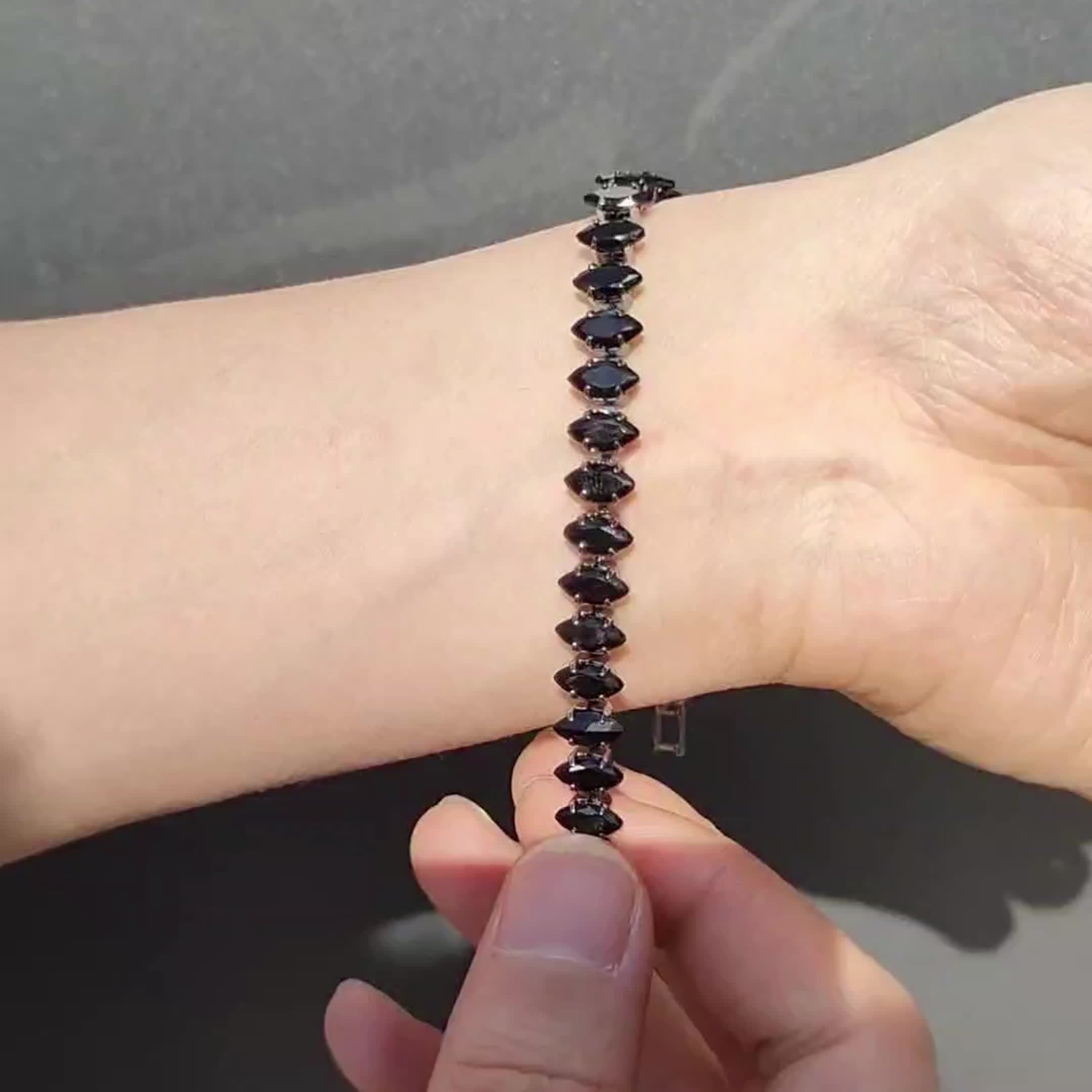 Elegantes Onyx Kupferarmband