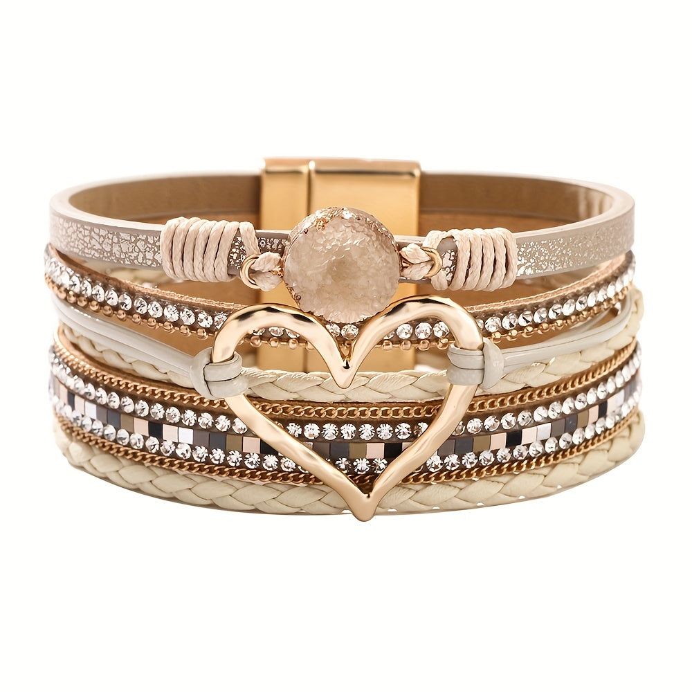 Bohemian Mehrschichtige Lederarmband