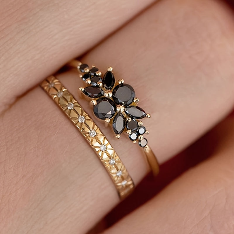 Eleganter Onyx Kupfer Bandring