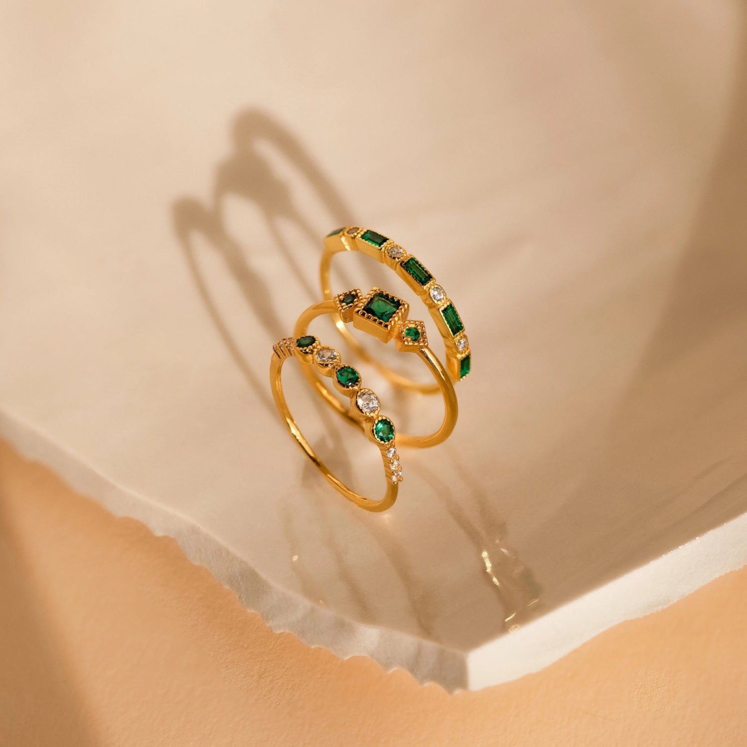 Alex - Einzigartiges Zirkonia-Ring-Set