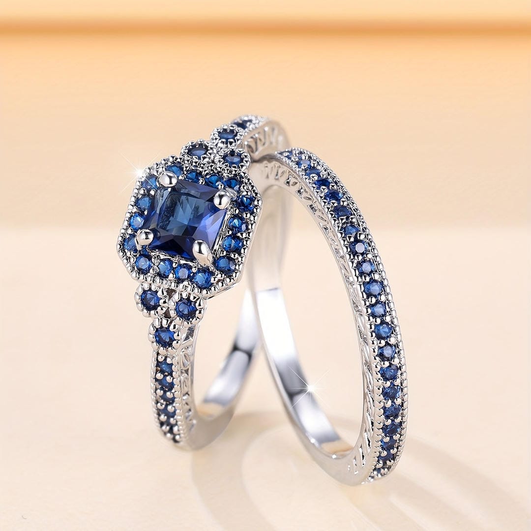 Vionetta Saphir-Mosaik Ring-Set