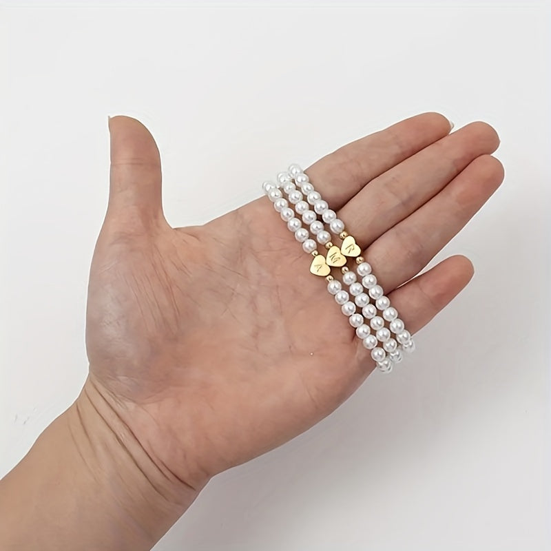 Chic A-Z Herz Initial Armband
