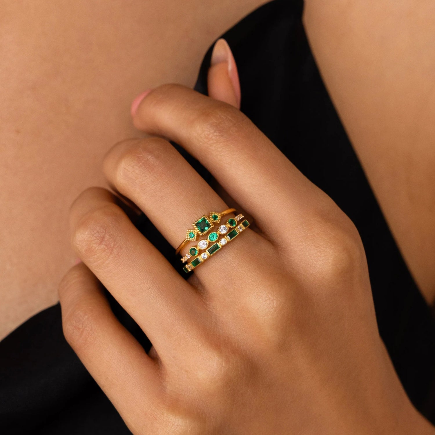 Alex - Einzigartiges Zirkonia-Ring-Set