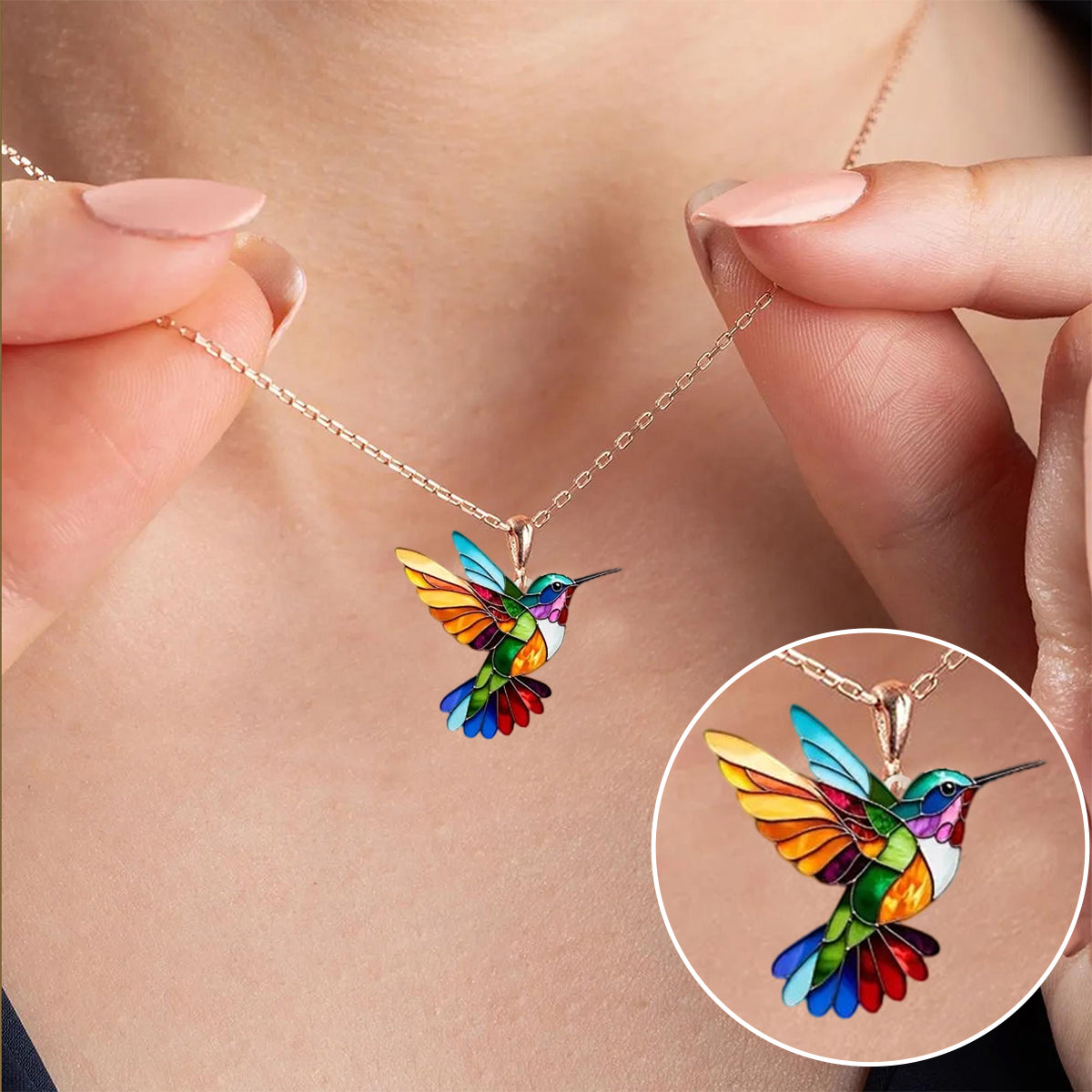 Buntes Kolibri-Halsband