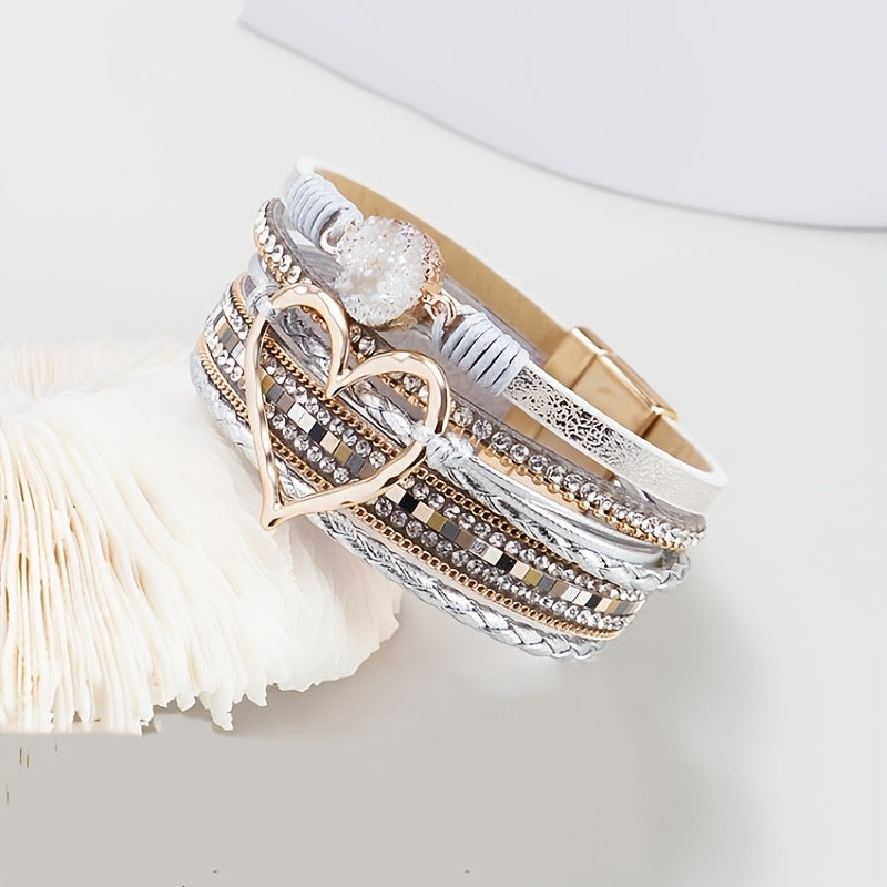 Bohemian Mehrschichtige Lederarmband