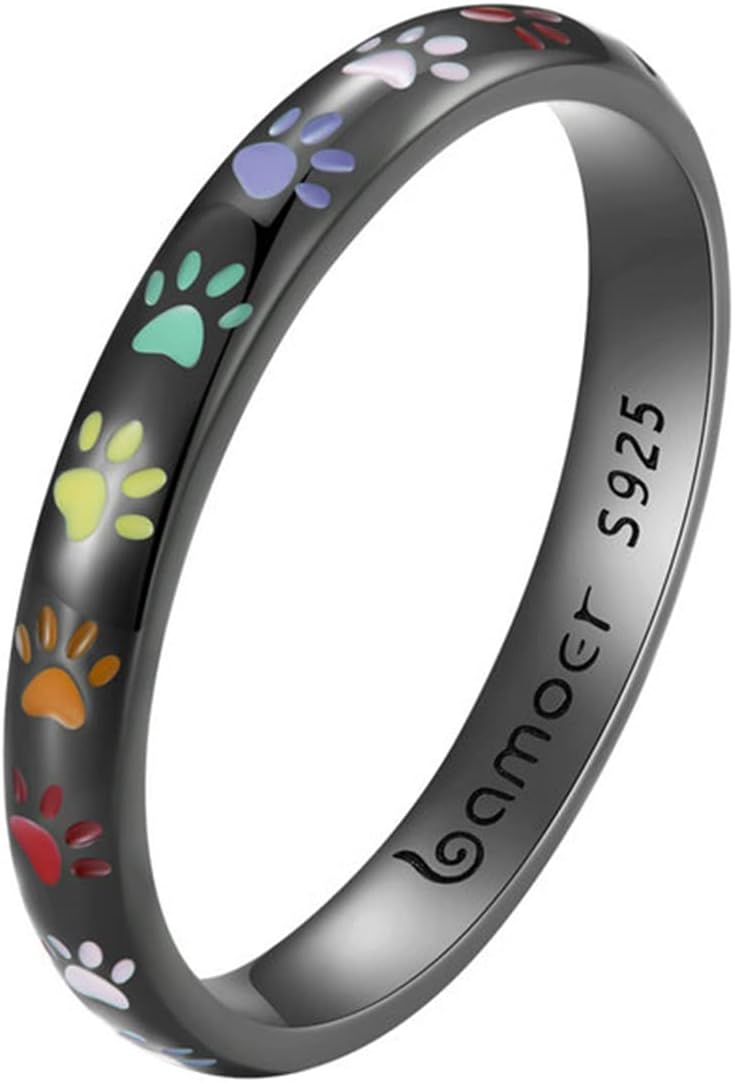 Sterling Silberring mit Pfoten-Design