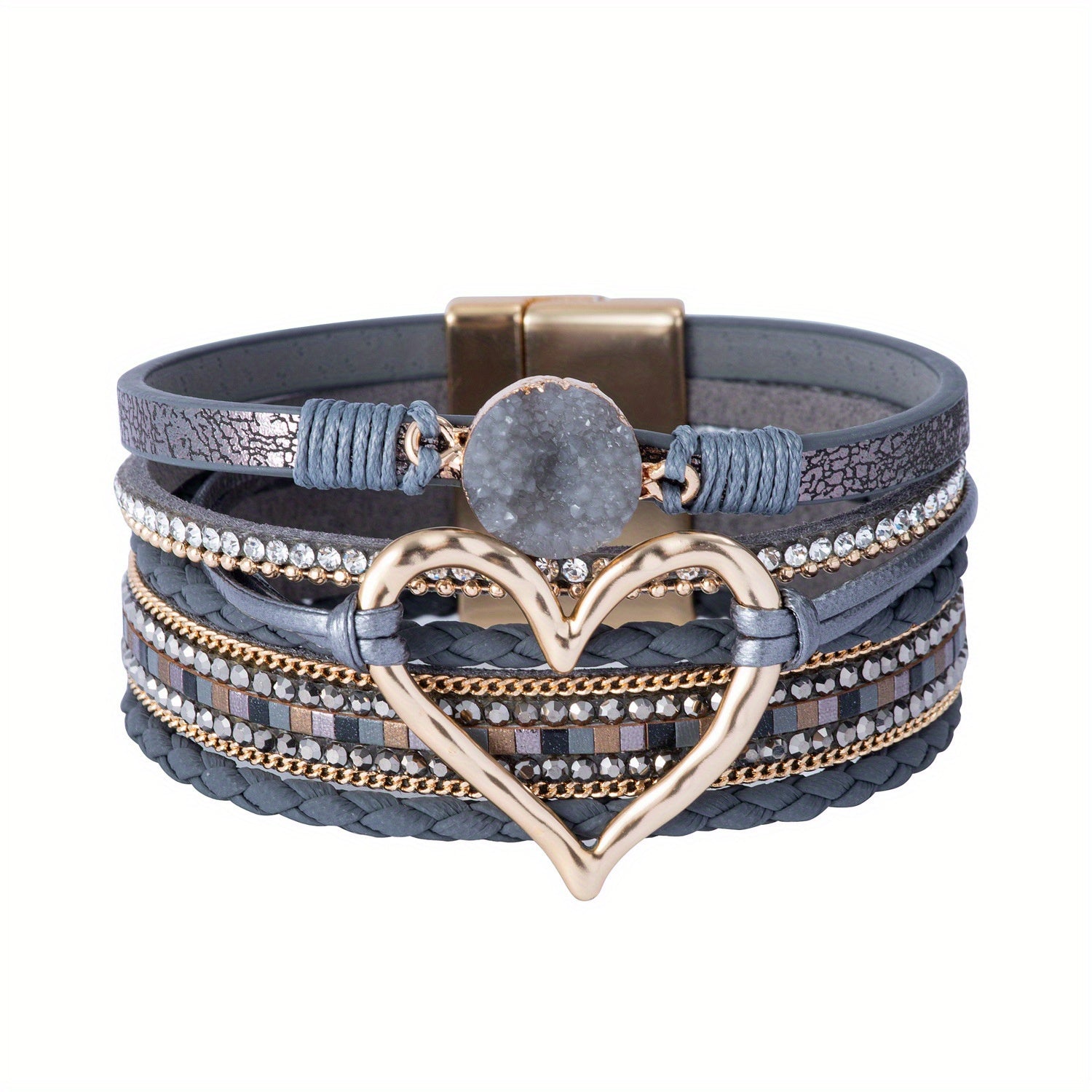 Bohemian Mehrschichtige Lederarmband