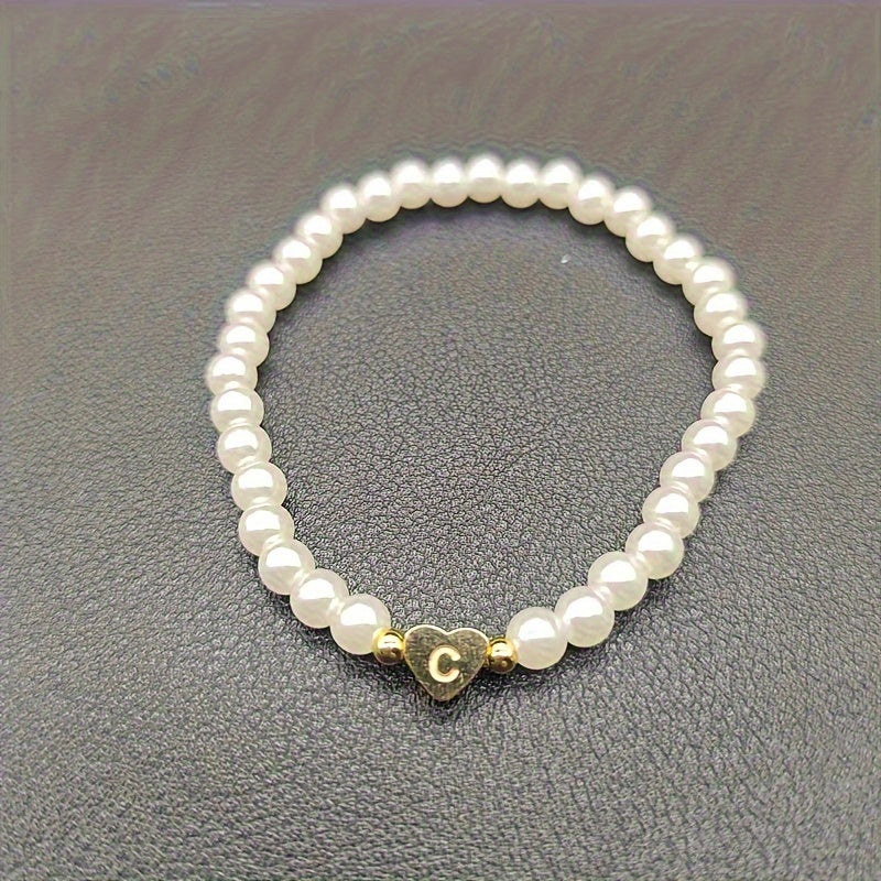 Chic A-Z Herz Initial Armband