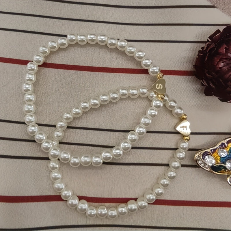 Chic A-Z Herz Initial Armband