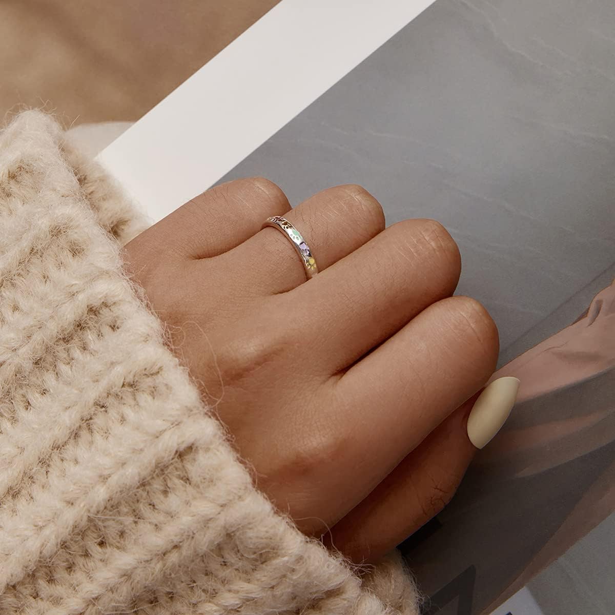 Sterling Silberring mit Pfoten-Design