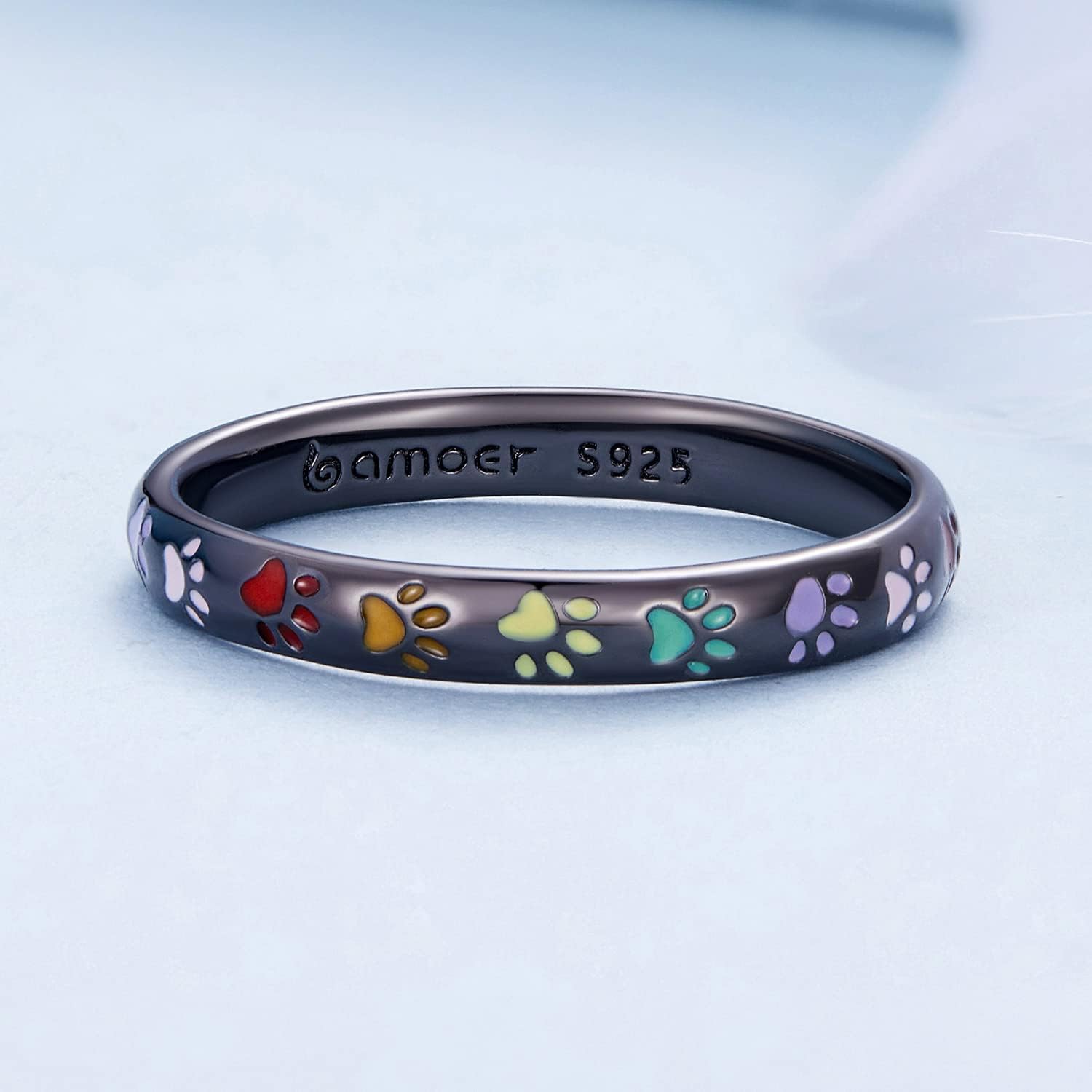 Sterling Silberring mit Pfoten-Design