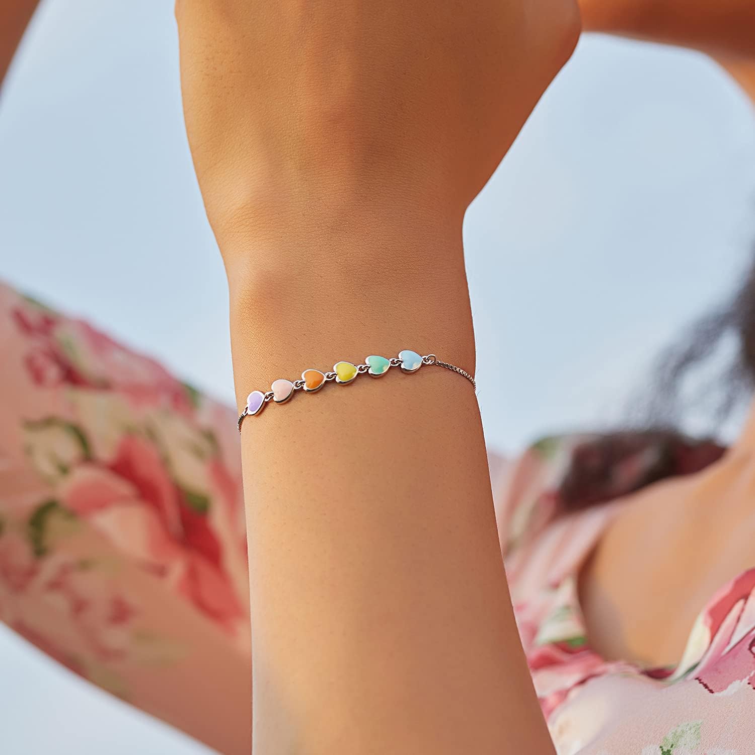 Sterling Silber Pfotenabdruck-Armband – Verstellbare Passform
