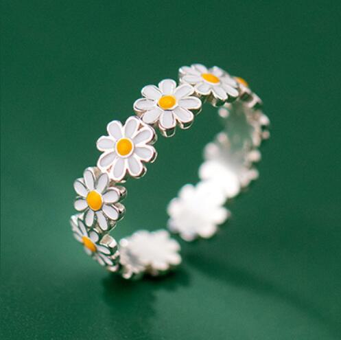 Gänseblümchen Kronenring (verstellbar)