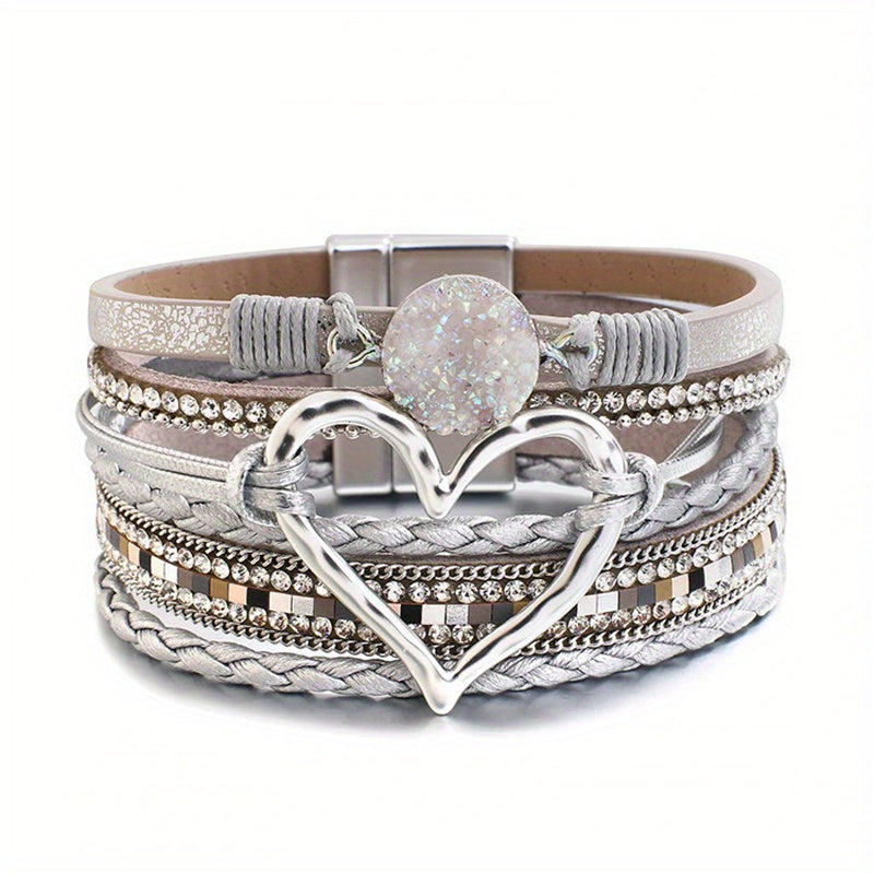 Bohemian Mehrschichtige Lederarmband