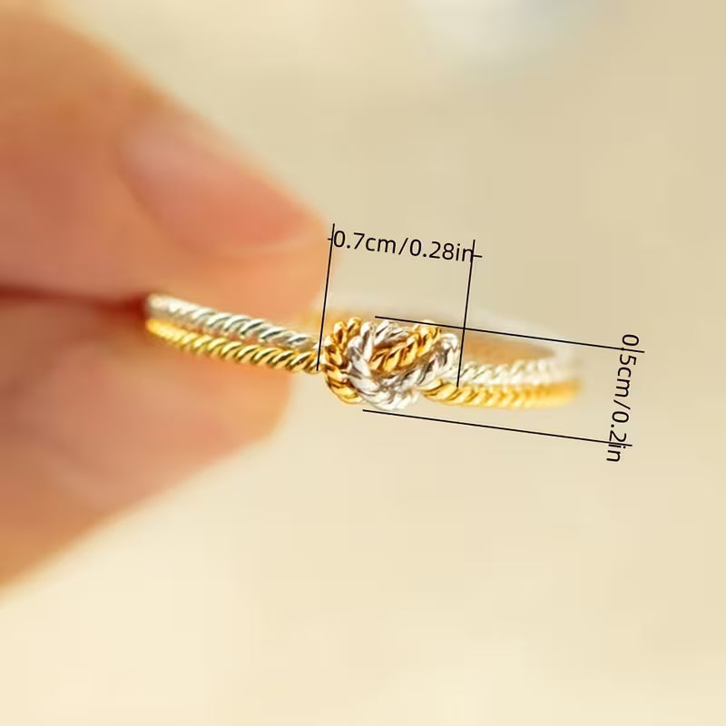 Einzigartiger Gold- und Silberknotring
