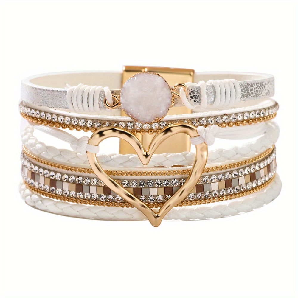Bohemian Mehrschichtige Lederarmband