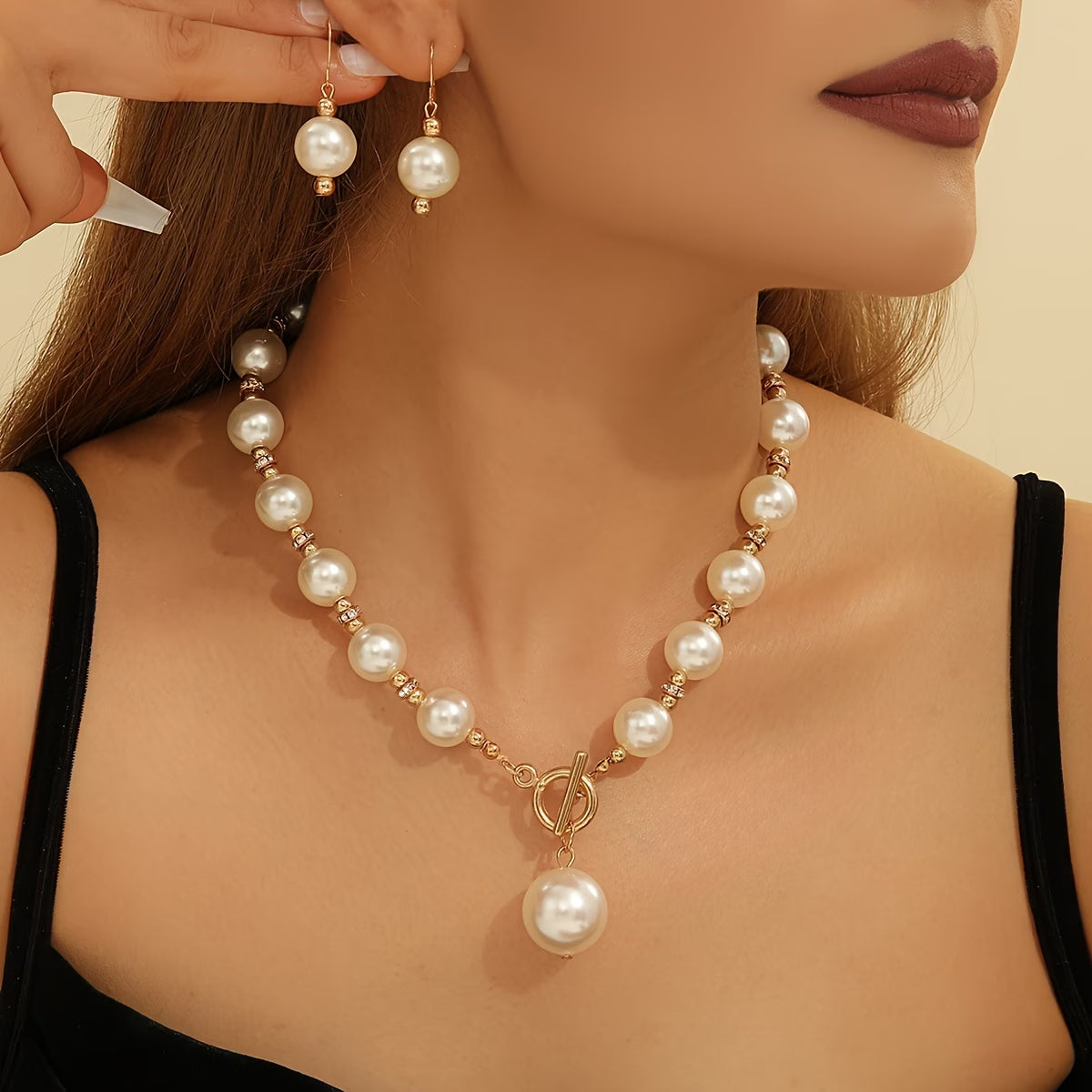 Chunky Perlen-Halsketten-Set
