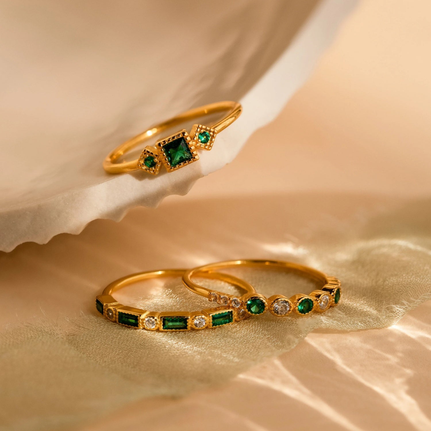 Alex - Einzigartiges Zirkonia-Ring-Set