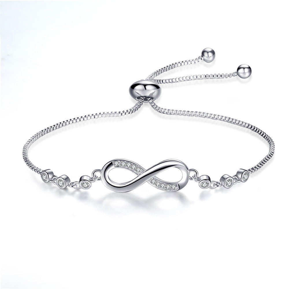 Chic Armband aus Roségold mit verstellbarem Infinity-Design