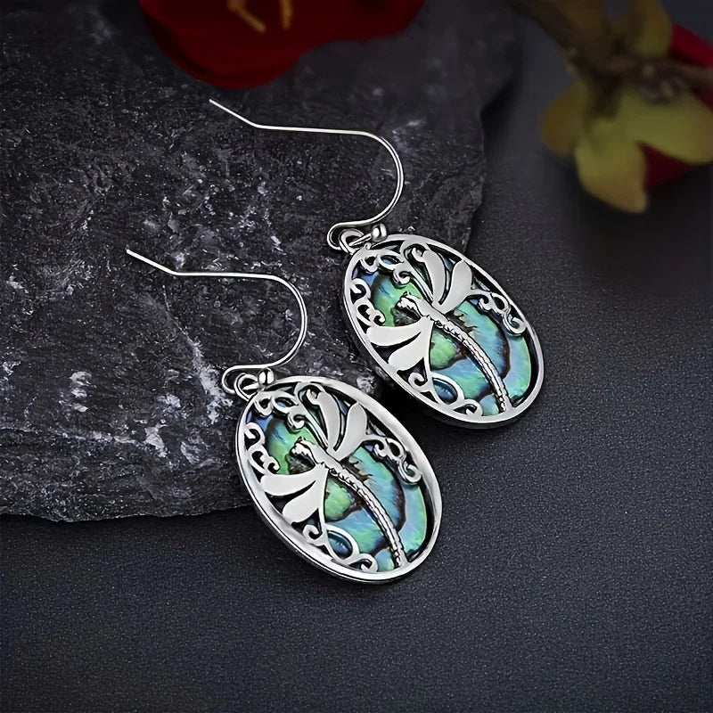 Abalone Shell Dragonfly Ohrringe – Symbol für Erneuerung & Anmut