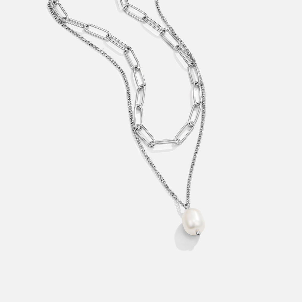 Elegante Perlen Tropfen Halskette