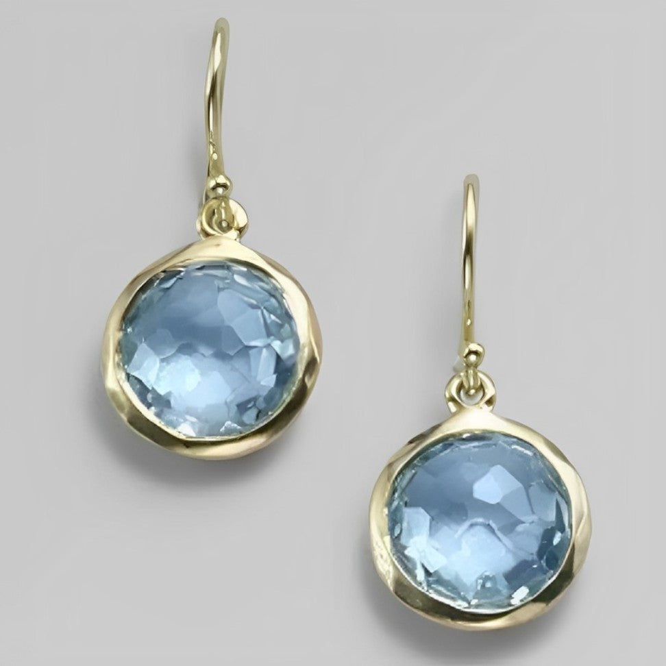 Lois - Vintage Blaue Kristall Ohrringe