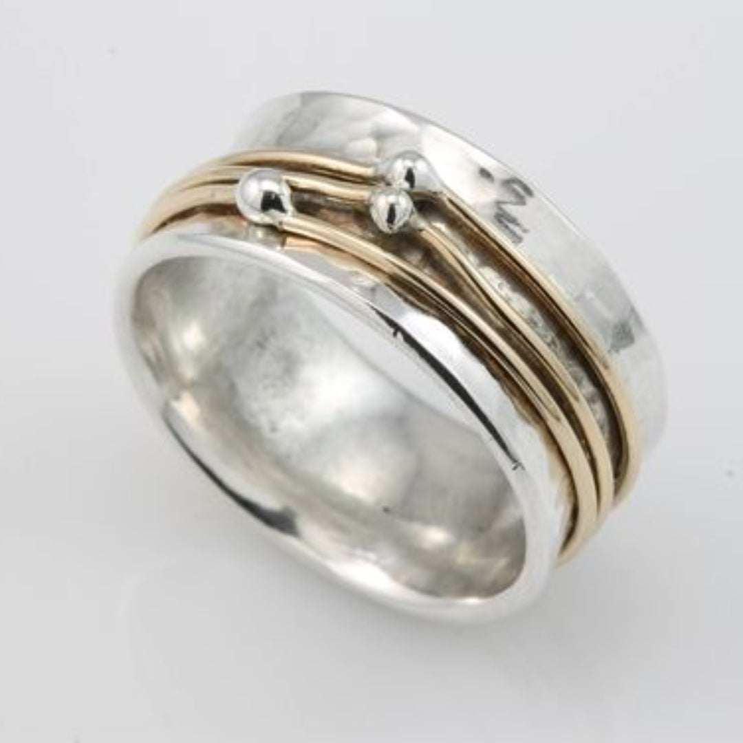 Shine - Goldbeschichteter Silberring