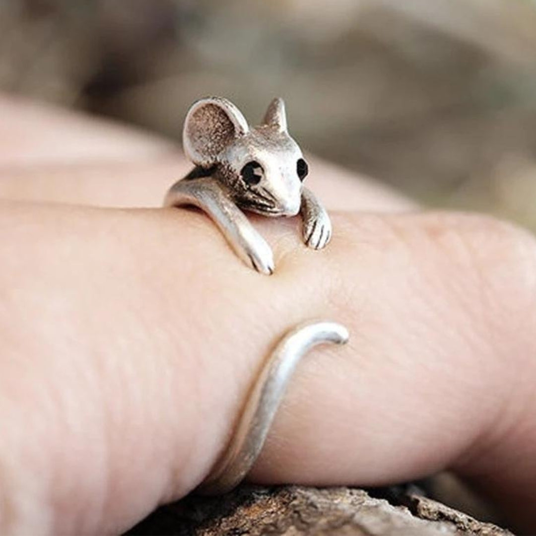 Verstellbarer Silber-Mausring