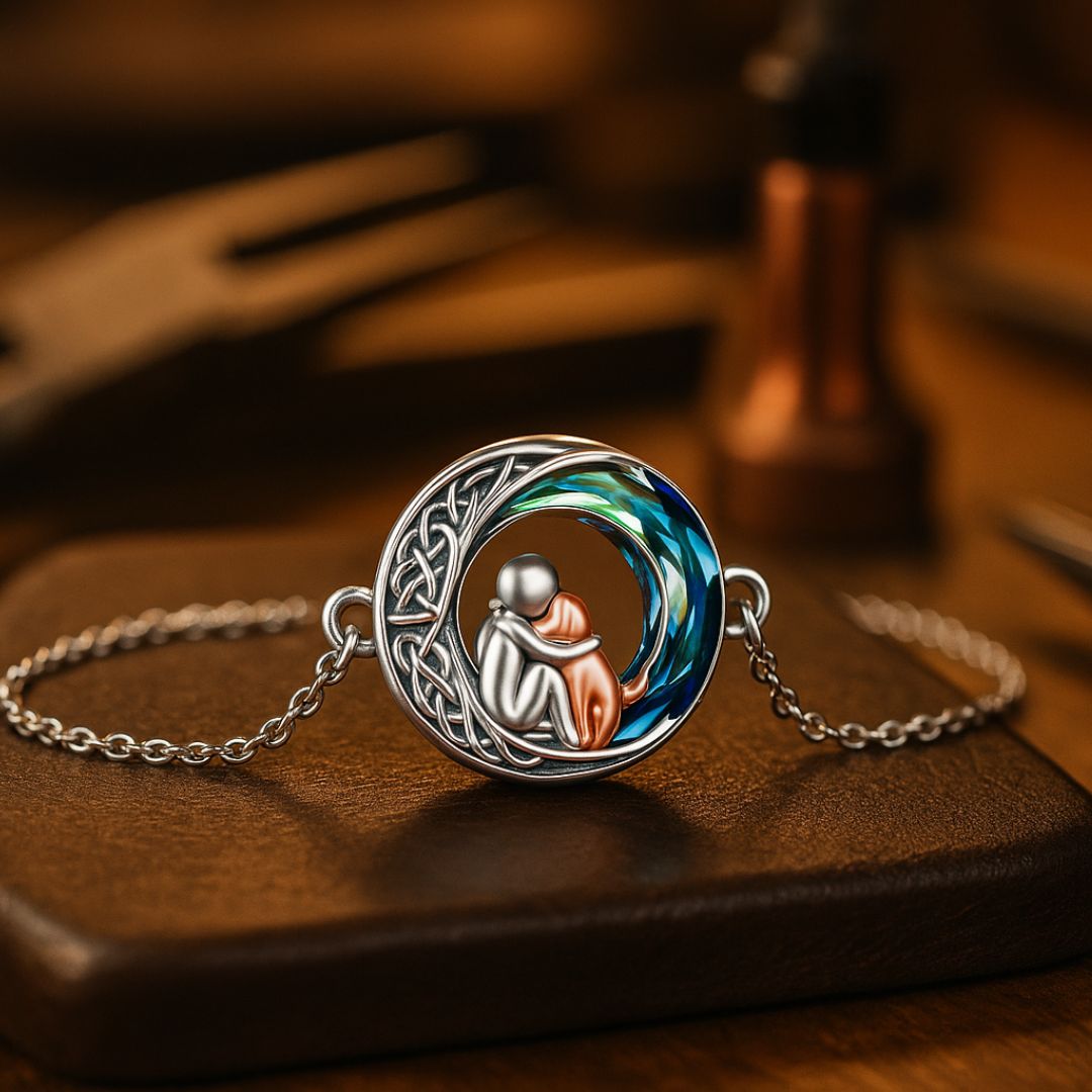 Verstellbares Armband mit Hund Charm aus Sterlingsilber