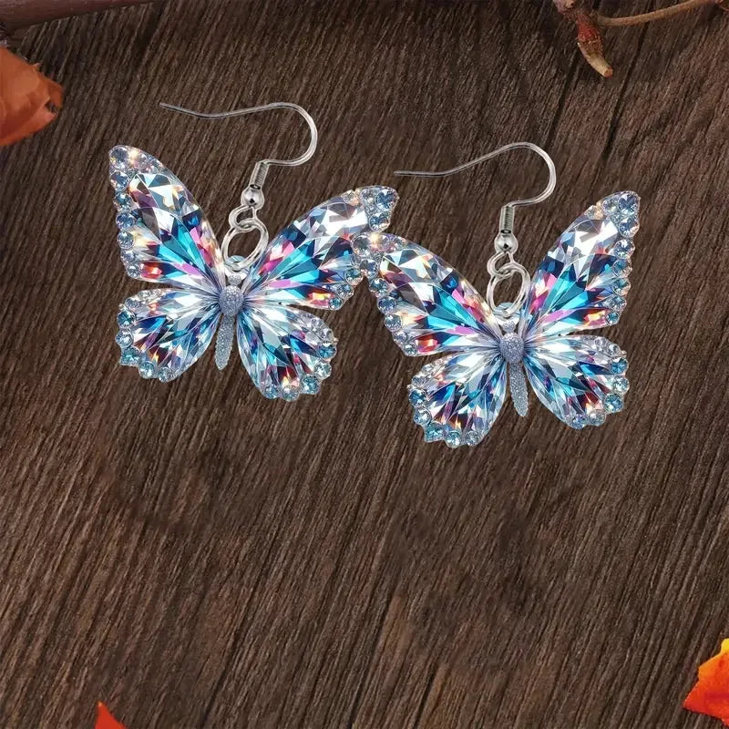 Sprudelnde Schmetterling-Statement-Ohrringe