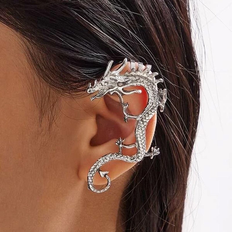 Charm - Silberne Drachenohrringe