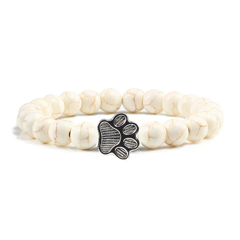 Perlenpfotenarmband – Naturstein-Design