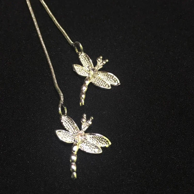 Sterling Silber Libelle Anhänger Halskette
