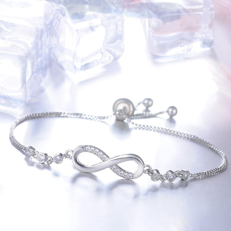 Chic Armband aus Roségold mit verstellbarem Infinity-Design