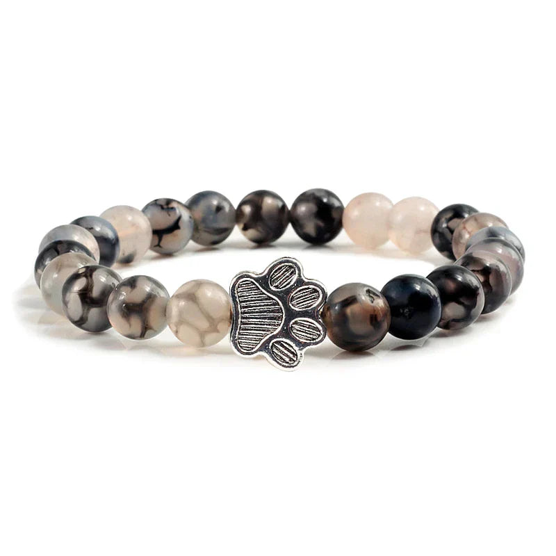 Perlenpfotenarmband – Naturstein-Design