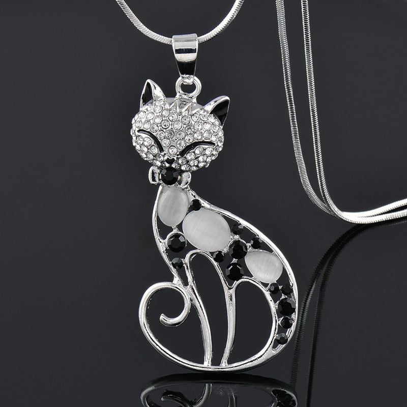 Katzen der Liebe Halskette aus Sterlingsilber