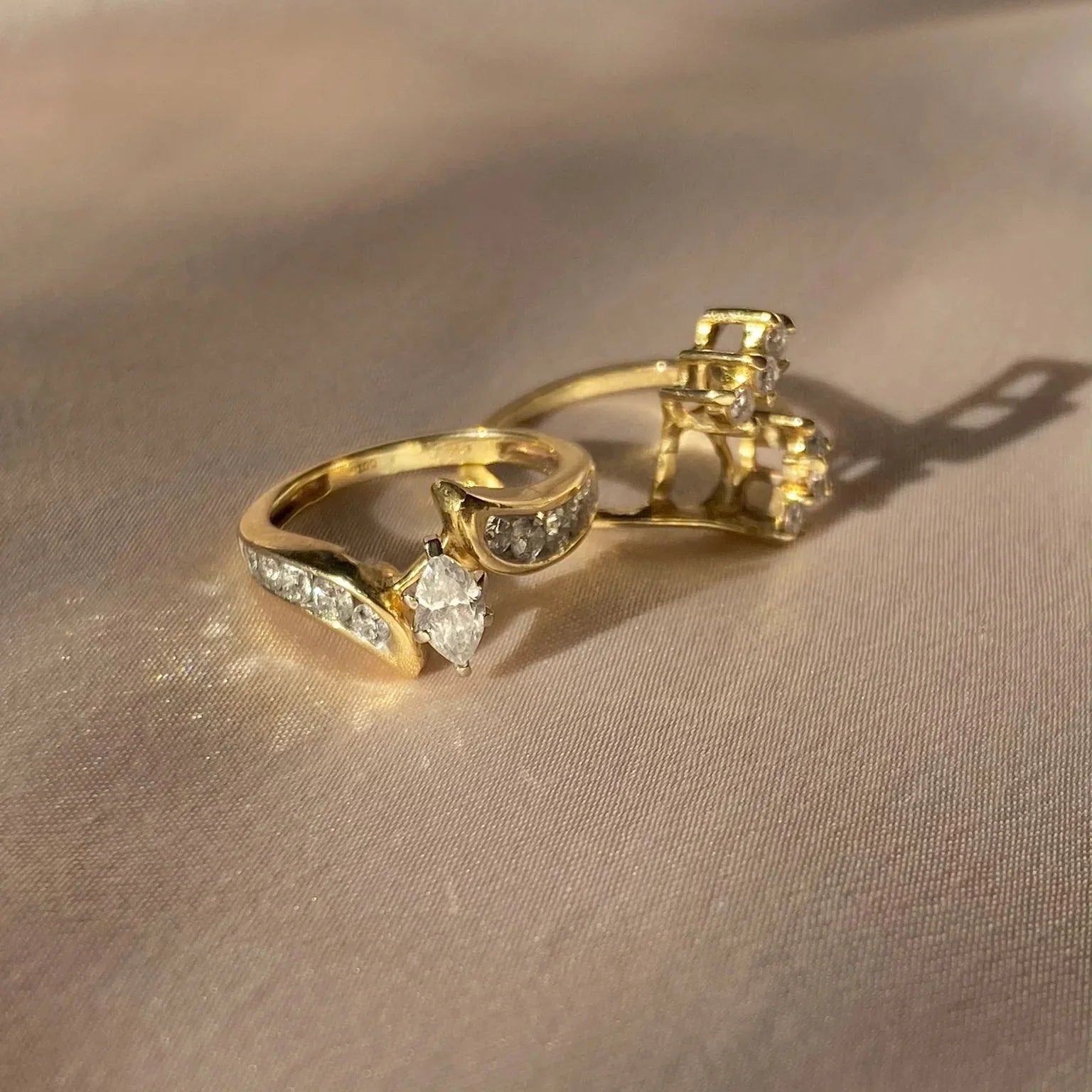 Zeitloser Vintage Gold Zirkonia Ring