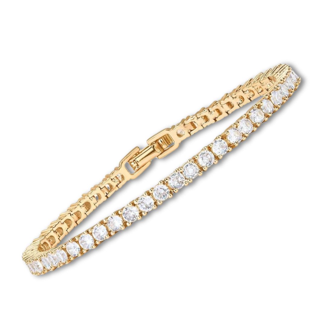 Goldbeschichtetes Moissanite Tennisarmband