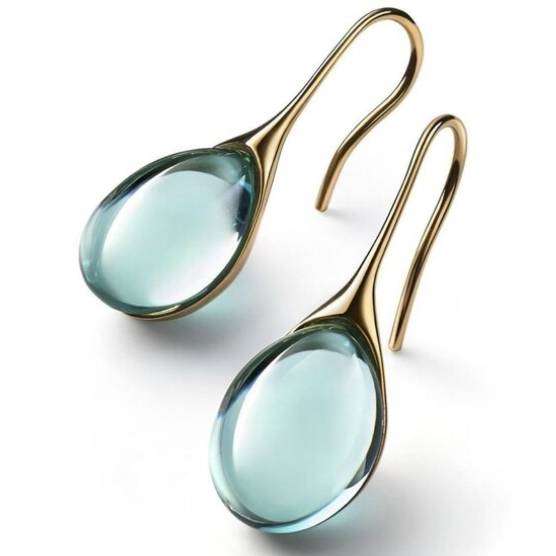 Gold- und Silber-Gem-Ohrringe