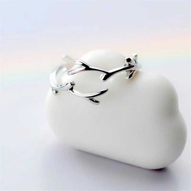 Sterling Silber Zweig Ring