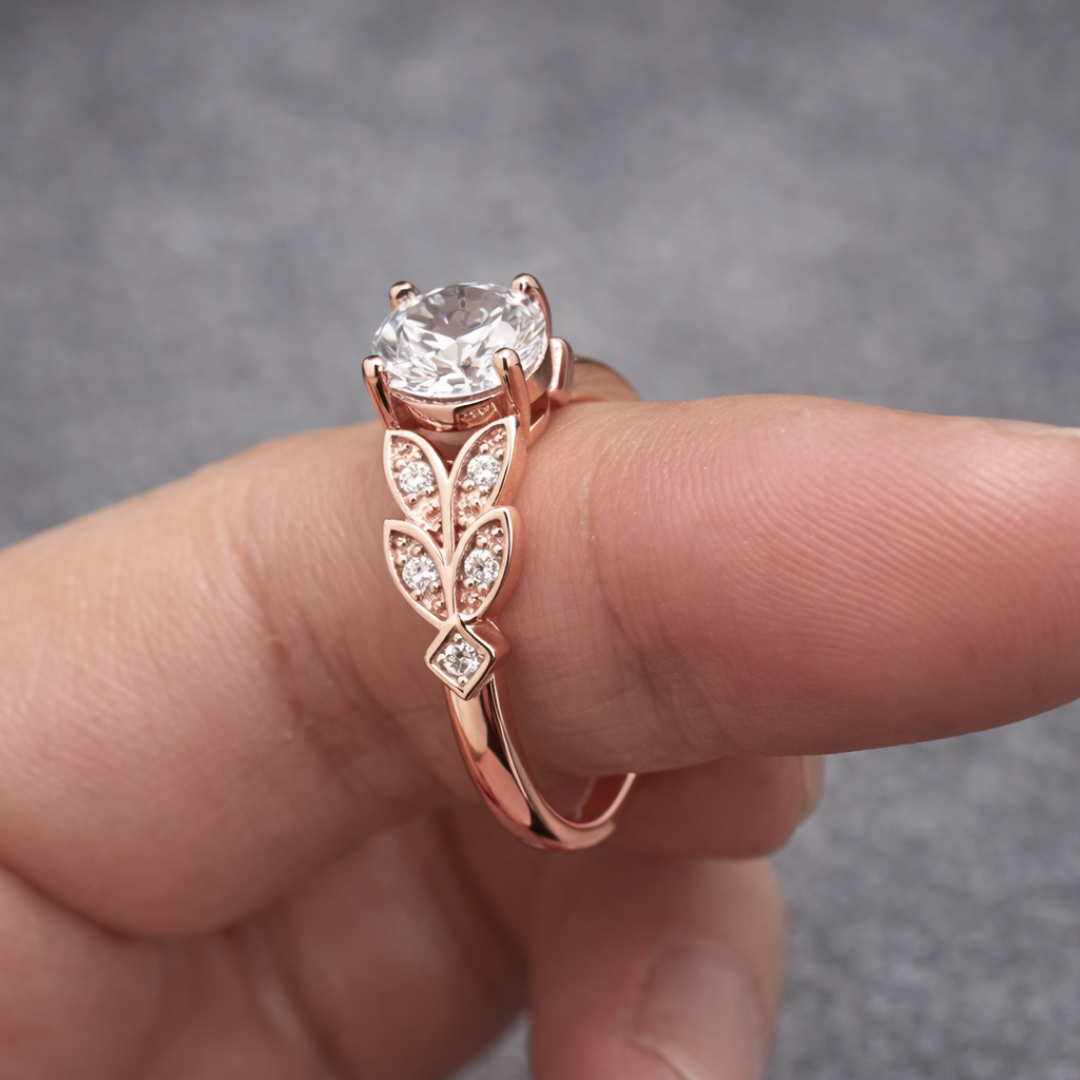 Eleganter Zirkonia Blumenkranzring