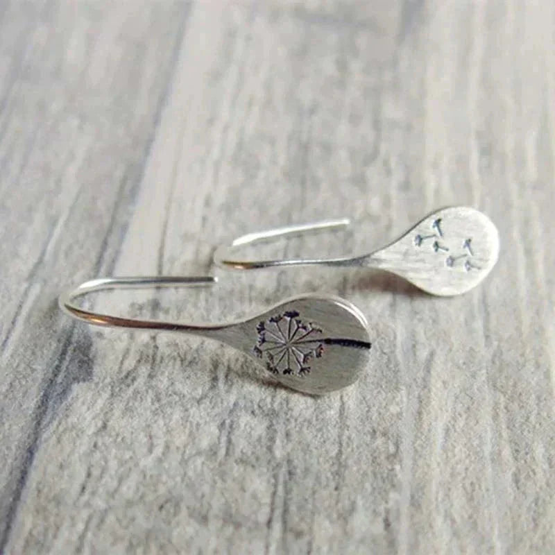 Vintage Silber Blumen Ohrringe